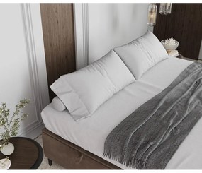 Letto matrimoniale imbottito beige con contenitore 180x200 cm Tate - Maison de Rêve