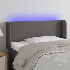Testiera A Led Grigio 93x16x78/88 Cm İn Similpelle /