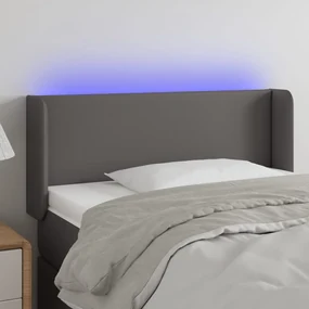 Testiera A Led Grigio 93x16x78/88 Cm İn Similpelle /