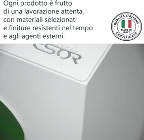Pattumiera per Raccolta Differenziata 3 Scomparti 180 L 90x30x80 cm in Acciaio Verniciato Bianco...