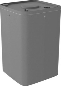 Plafoniera da soffitto E27 Quadrata IP54 in Alluminio - Grigia