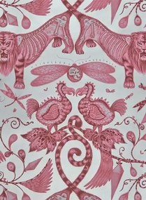 Clarke & Clarke Carta da parati Extinct - Magenta