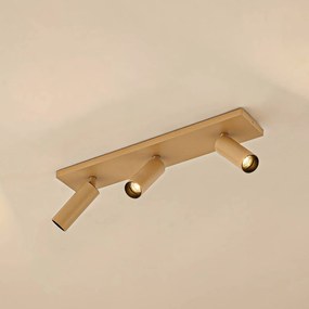 Arcchio Faretto da soffitto Brinja Slim, marrone, a 3 luci, GU10 MR11 Slim Arcchio, dimmerabile, Marrone / Ruggine, Corridoio, Alluminio, Moderno, Faretto