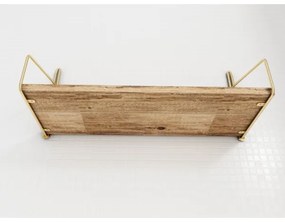Mensola 45x16 cm quercia/oro