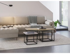 Set di 3 tavolini 60x111,5 cm Zoya - Marckeric