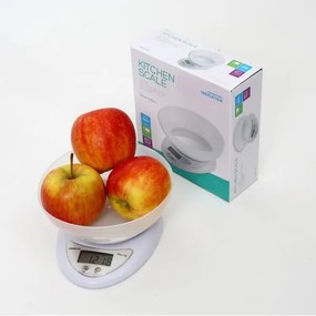 Bilancia da cucina digitale con un bowl 1xCR2032 bianco