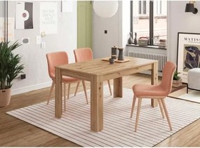 Tavolo Da Pranzo Allungabile 140-190x90 Cm Kendra Rovere Nodi