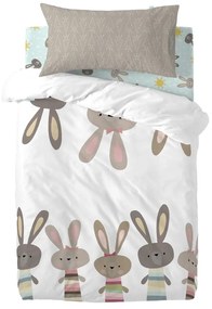 Lenzuolo di cotone per bambini, 70 x 140 cm Rabbit Family - Moshi Moshi