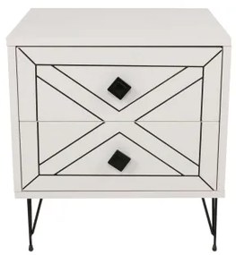 Comodino LUNA 50x55 cm bianco