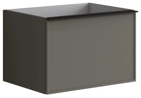 Mobile da bagno sospeso sotto lavabo L 60 x H 40 x P 45.5 cm grigio laccato opaco, 1 cassetto Pixel frame