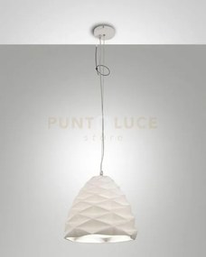 Duchessa sospensione bianca d.30cm in metallo e ceramica 1 luce att...