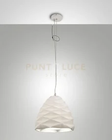 Duchessa sospensione bianca d.30cm in metallo e ceramica 1 luce att...