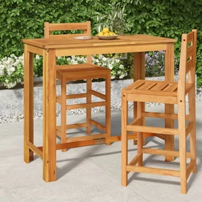 Tavolo da bar da giardino 120x60x105cm legno massello di acacia