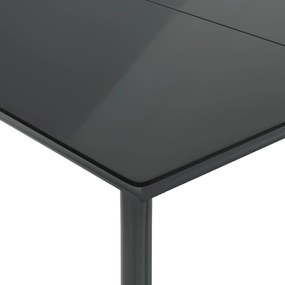 Set da pranzo da giardino 5pz con cuscini in polyrattan marrone