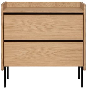 Cassettiera alta colore naturale in rovere 80x82 cm Wrap - Bonami Selection