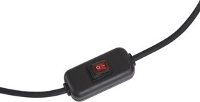 Lampada da terra per esterni Japandi nera con paralume in corda IP44 - Arc Jayla