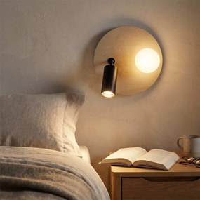 Applique da Parete GU10 e G9 Ø300mm in Pietra con Interruttore