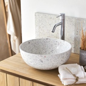 Tikamoon - Lavabo in battuto di terrazzo premium moon Elea