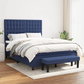 Giroletto A Molle Con Materasso Blu 140x190 Cm İn Tessuto /