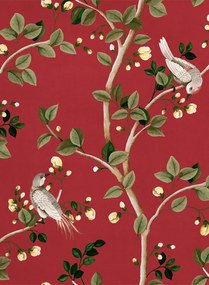 Coordonne Carta da parati Birds Prosperity - Ruby
