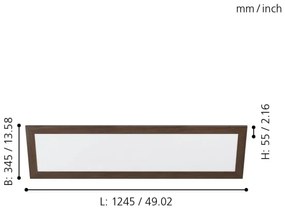 Eglo 99476 - Plafoniera LED PIGLIONASSO LED/32W/230V 345x1245 mm