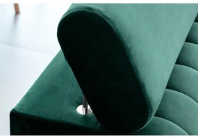 Divano verde allungabile e rivestimento in velluto 261 cm Laurence – ELTAP