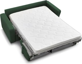 Divano in verde scuro allungabile con rivestimento in velluto a coste 195 cm Monaco – Bobochic Paris