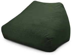 Puof a sacco verde con rivestimento in velluto a coste Sofa Snug – SLOWDOWN