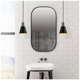 Lampadario su filo KEM 1xE27/40W/230V nero