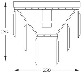 Zuma Line C17106/1 - Plafoniera AMEDEO 1xE27/40W/230V oro
