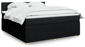 Giroletto A Molle Con Materasso Nero 180x200 Cm İn Tessuto /