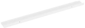 Mensole da parete 2 pz bianco lucido 100x9x3 cm