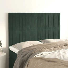 Testiere 4 Pz Verde Scuro 72x5x78/88 Cm İn Velluto /