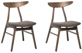 Set di 2 sedie legno grigio scuro LYNN Beliani