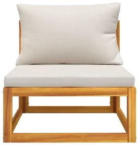 Set divani da giardino 2pz con cuscini legno massello di acacia