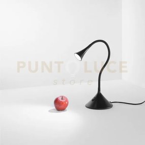 Lampada da lettura led newton nera  3,2w 300lm 4000k 13x13x51cm