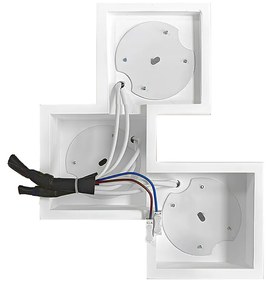 Applique da Soffitto in Gesso Pitturabile 3xGX53