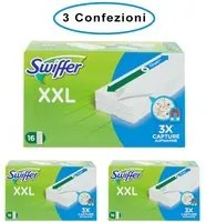 Swiffer panni di ricambio xxl cattura polvere per scopa swiffer 3 confezioni da 16 panni