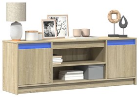 Mobile Porta Tv Con Led Rovere Sonoma 139,5x34x50 Cm Truciolato /
