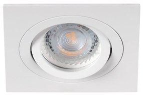 Faretto Incasso Sun Orientabile Quadrato Alluminio Bianco 1 Luce Gu10