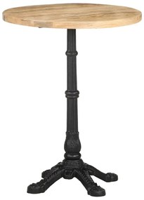 Tavolino Da Bistrot Ø60x76 Cm İn Legno Di Mango Grezzo /