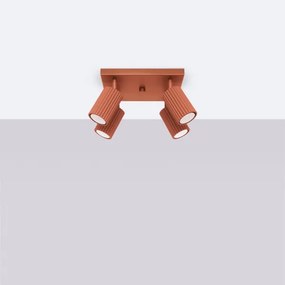 Sollux SL.1640 - Faretto KARBON 4xGU10/10W/230V rosso