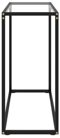 Tavolo consolle trasparente 80x35x75 cm in vetro temperato