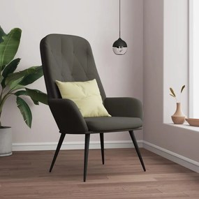 Sedia relax grigio scuro in velluto