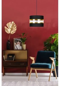 Lampadario a sospensione con filo LIND 1xE27/60W/230V nero