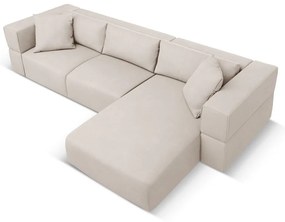 Divano angolare beige, angolo destro Esther - Milo Casa