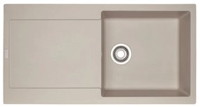 Lavello integrato 1 vasca con gocciolatoio laterale destro o sinistro FRANKE Maris fragranite L 50 x L 97 cm sabbia