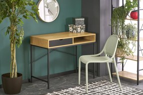 Scrivania B50 in legno naturale/nero - L95 cm
