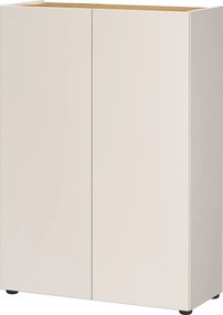 Armadietto color crema con effetto rovere 74x105x33 cm Alviano – Germania