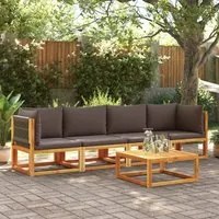 Set Divani da Giardino 4pz con Cuscini Legno Massello di Acacia 3278832